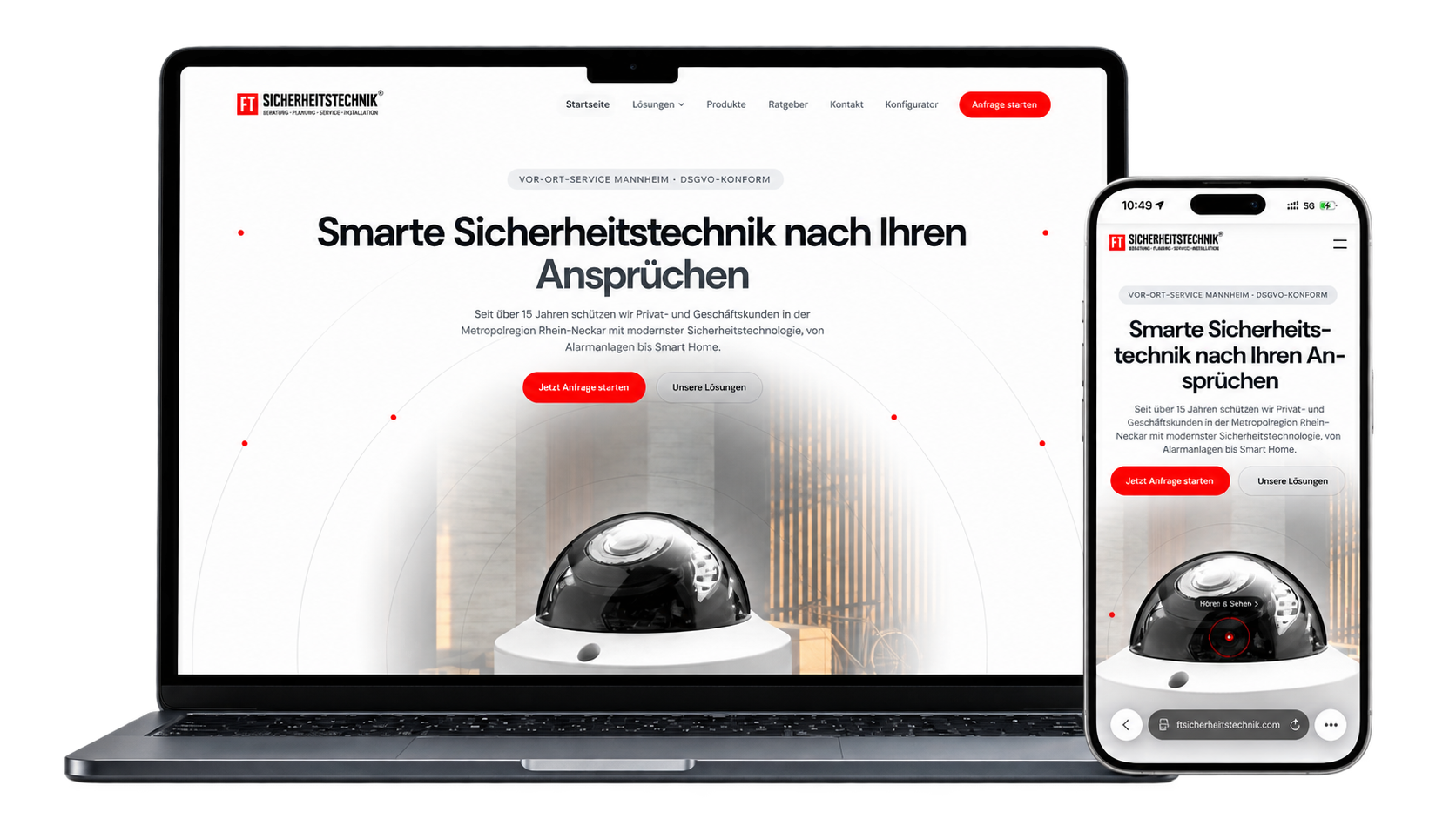 FT Sicherheitstechnik website preview