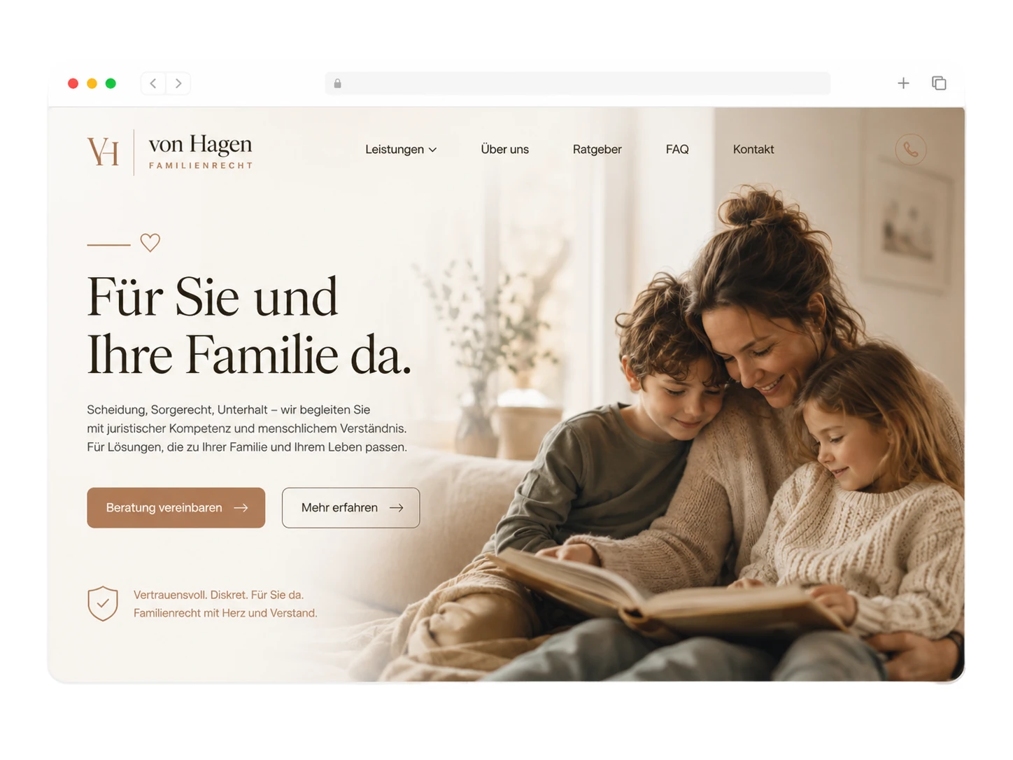 Familienrecht Kanzlei Website Hero