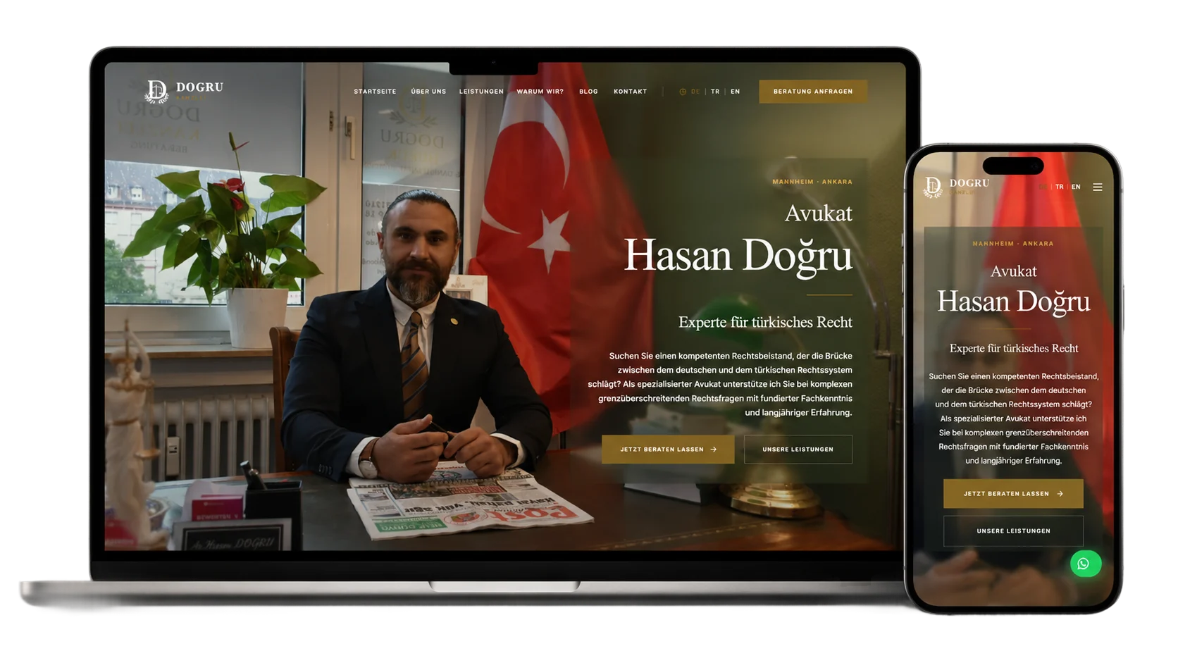 Dogru Kanzlei website hero preview