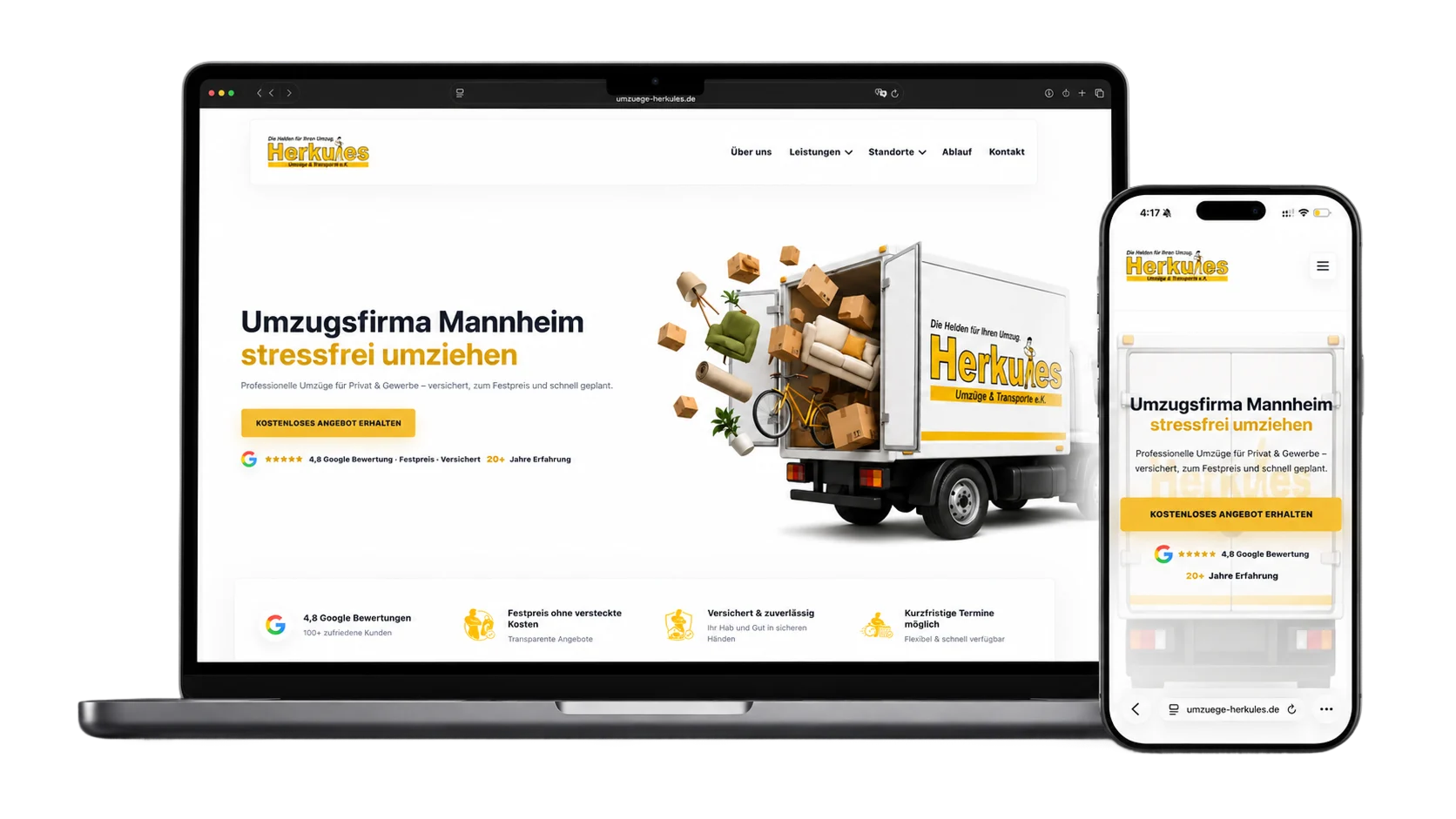 Herkules website hero preview