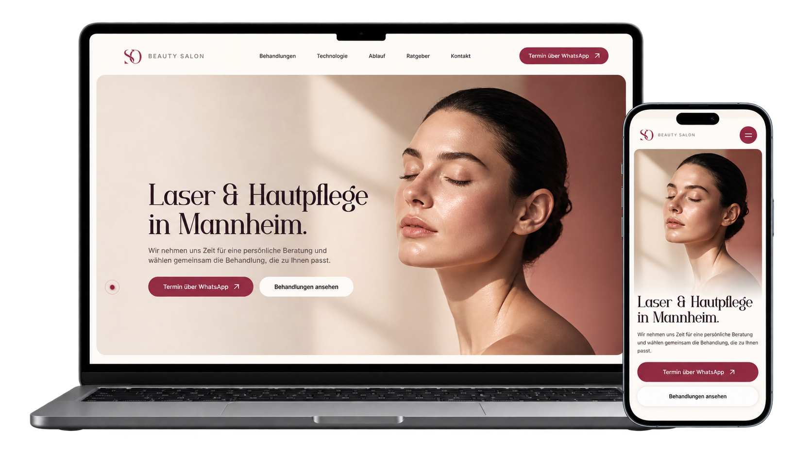S&O Beauty Salon website preview
