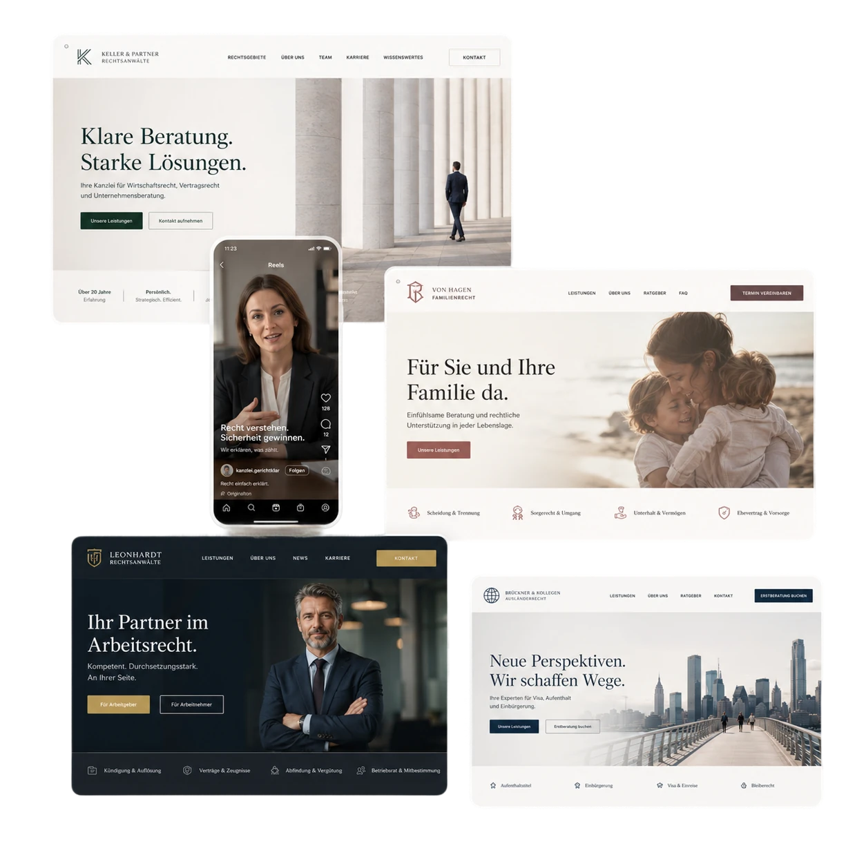 Verstreute Website-Seiten